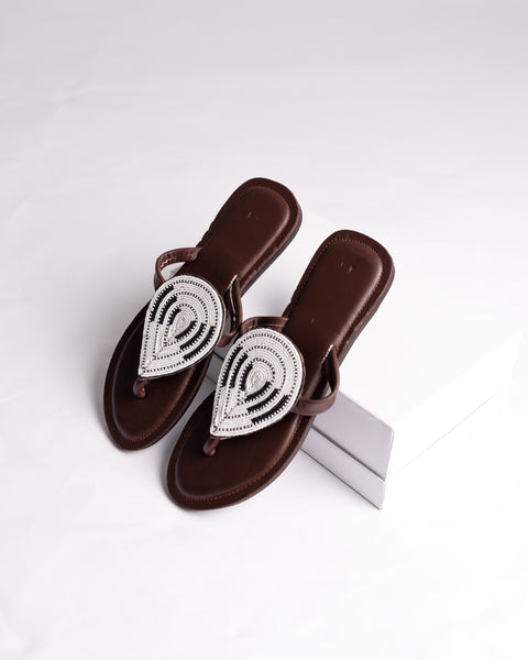Copy of Beaded Leather Comfy Slippers (Ref: 3400)