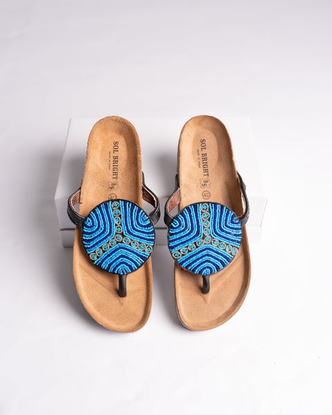 Beaded Leather Birkenstock Slippers (Ref: BERK 3263 ) - Nathez out of Africa