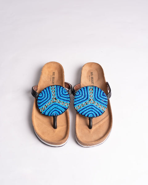 Beaded Leather Birkenstock Slippers (Ref: BERK 3263 ) - Nathez out of Africa