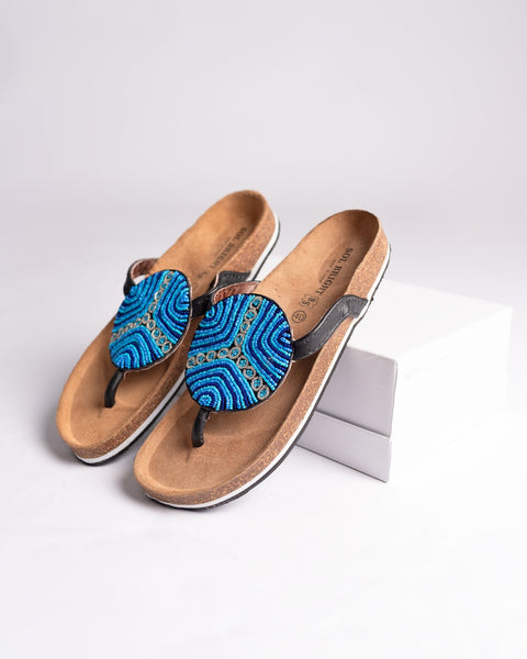 Beaded Leather Birkenstock Slippers (Ref: BERK 3263 ) - Nathez out of Africa