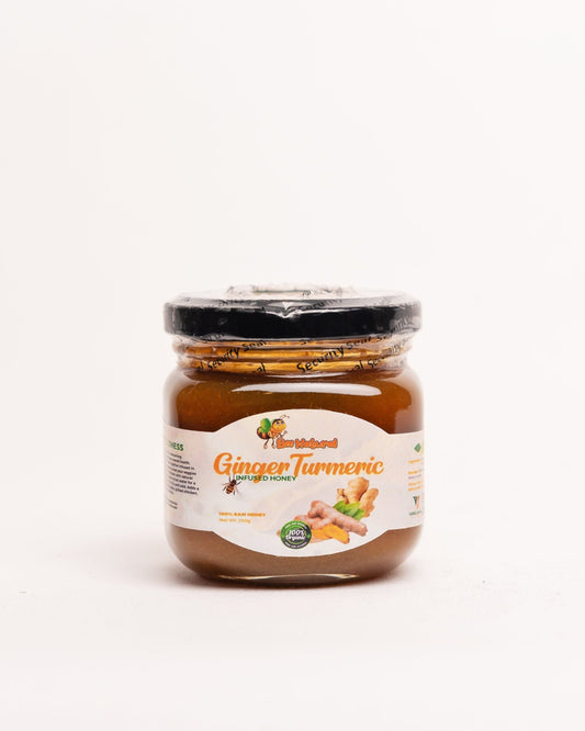 Bee Natural ginger turmeric infused raw honey from Kenya — natural unprocessed artisan honey