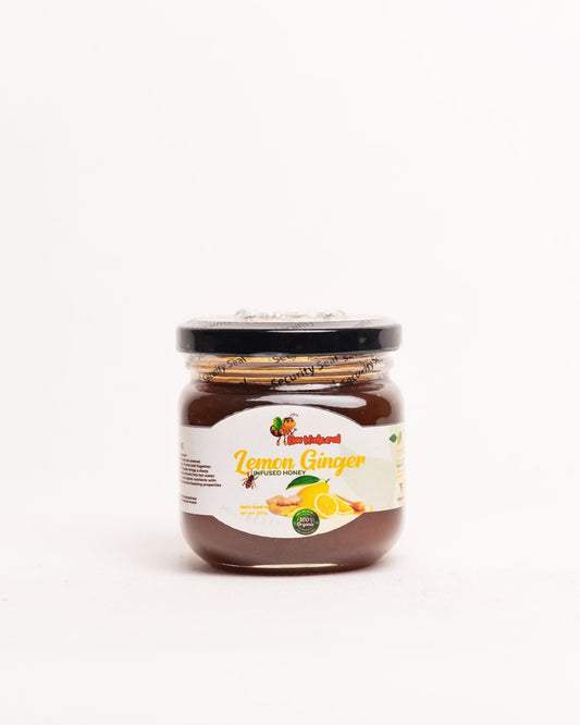 Bee Natural lemon ginger infused raw honey from Kenya — natural unprocessed artisan honey