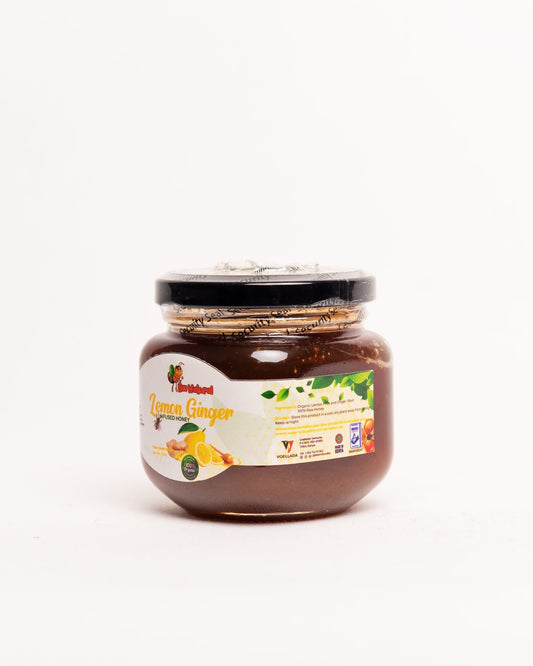 Bee Natural lemon ginger infused raw honey from Kenya — natural unprocessed artisan honey