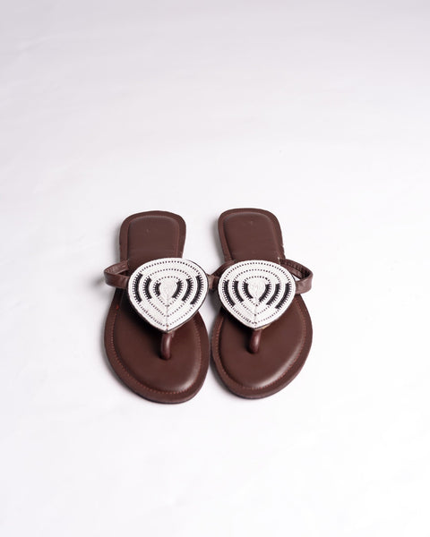 Beaded Leather Comfy Slippers (Ref: 3400) - Nathez out of Africa