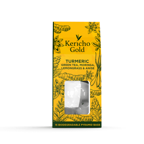 Kericho Gold Turmeric Green Tea & Moringa (15 Bags) - Nathez out of Africa