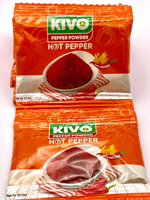 Kivo Hot Pepper Powder ( Strip of 10 sachets 6g Each) - Nathez out of Africa