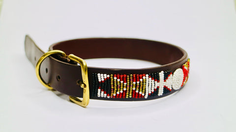 Nathez Masai Dog Collar – Handcrafted Leather Elegance for Your Pet - Nathez out of Africa