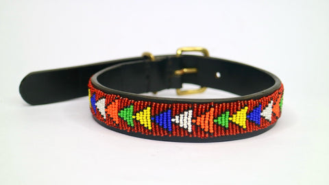 Nathez Masai Dog Collar – Handcrafted Leather Elegance for Your Pet - Nathez out of Africa