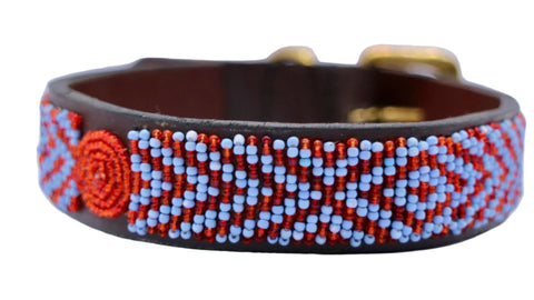 Nathez Masai Dog Collar – Handcrafted Leather Elegance for Your Pet - Nathez out of Africa