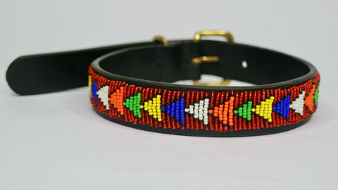 Nathez Masai Dog Collar – Handcrafted Leather Elegance for Your Pet - Nathez out of Africa