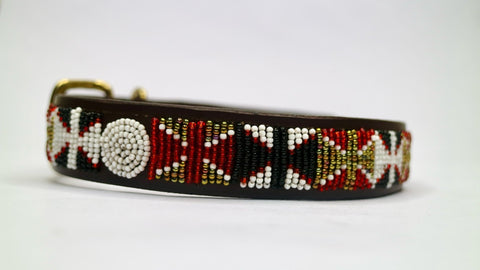 Nathez Masai Dog Collar – Handcrafted Leather Elegance for Your Pet - Nathez out of Africa