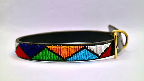 Nathez Masai Dog Collar – Handcrafted Leather Elegance for Your Pet - Nathez out of Africa