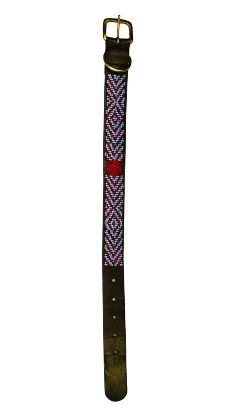 Nathez Masai Dog Collar – Handcrafted Leather Elegance for Your Pet - Nathez out of Africa