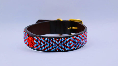 Nathez Masai Dog Collar – Handcrafted Leather Elegance for Your Pet - Nathez out of Africa