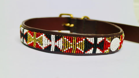 Nathez Masai Dog Collar – Handcrafted Leather Elegance for Your Pet - Nathez out of Africa