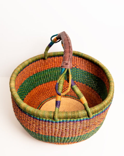 Obaa Sima(Perfect Woman)Hand - Woven Round Basket 011 - Nathez out of Africa