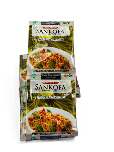 Sankofa Noodles & Spaghetti Seasoning 5g (Strip of 12 Sachets 5g each) HALAL - Nathez out of Africa