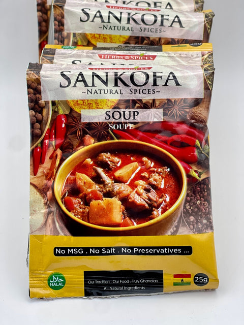 Sankofa Soup Seasoning 25g (Strip of 10 Sachets 25g each) - Nathez out of Africa