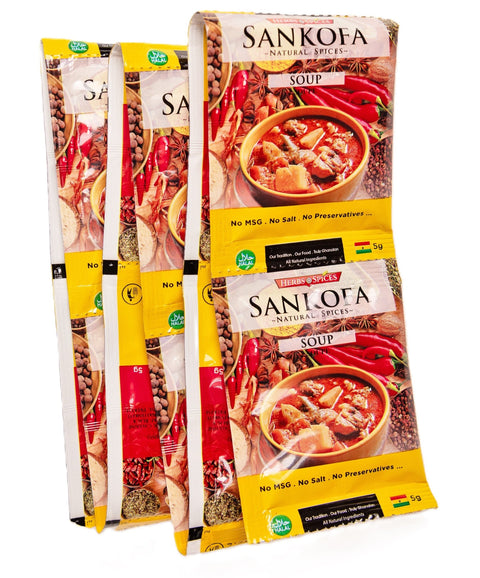 Sankofa Soup Seasoning 5g (Strip of 12 Sachets 5g each) - Nathez out of Africa