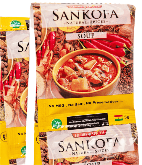 Sankofa Soup Seasoning 5g (Strip of 12 Sachets 5g each) - Nathez out of Africa