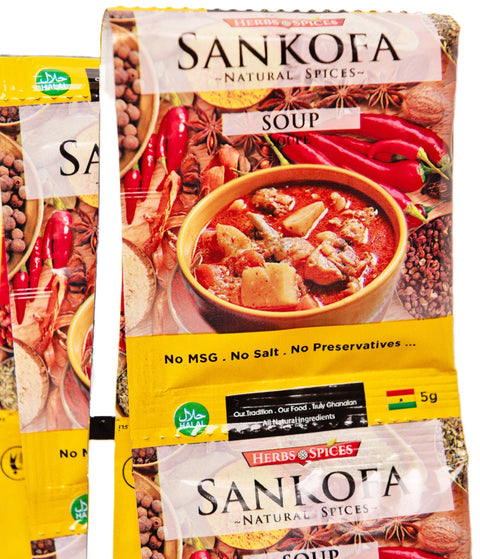 Sankofa Soup Seasoning 5g (Strip of 12 Sachets 5g each) - Nathez out of Africa