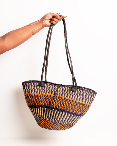 Shai Hand - woven Bolga Shoulder Bag - Nathez out of Africa