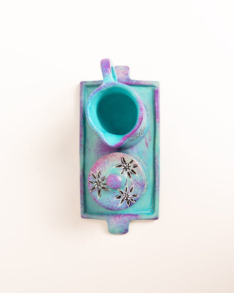 Small Crafted and Hand painted Milk and Sugar set - Nathez out of Africa