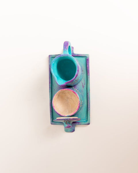 Small Crafted and Hand painted Milk and Sugar set - Nathez out of Africa