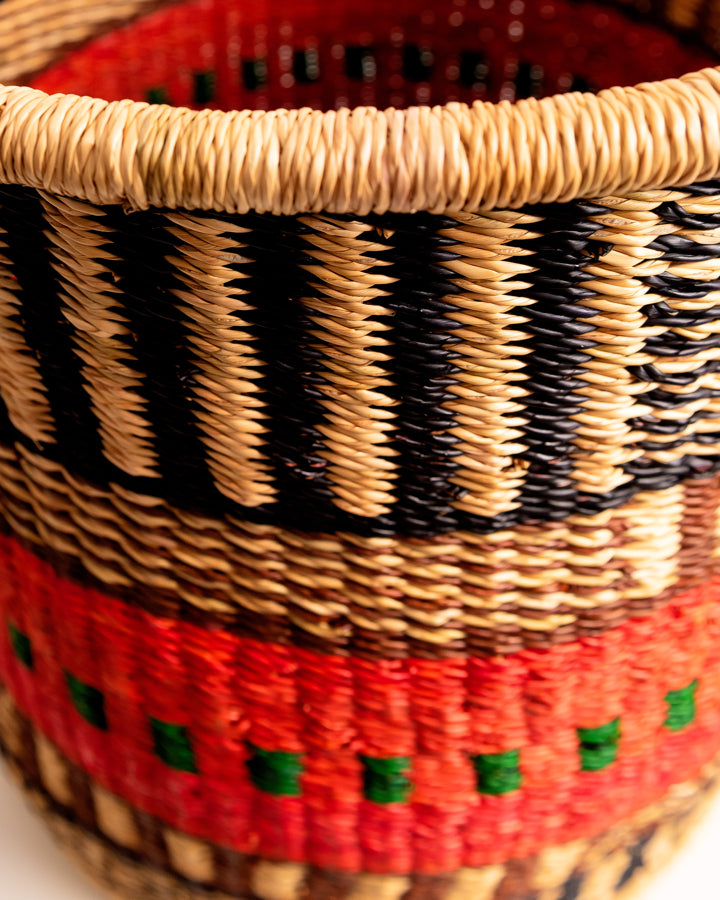 Nathez hand-woven laundry basket medium — eco-friendly sustainable African artisan craft