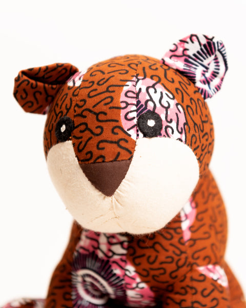 Handmade African Textile Soft Toy - Lioness (Medium)