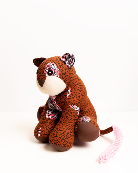 Handmade African Textile Soft Toy - Lioness (Medium)