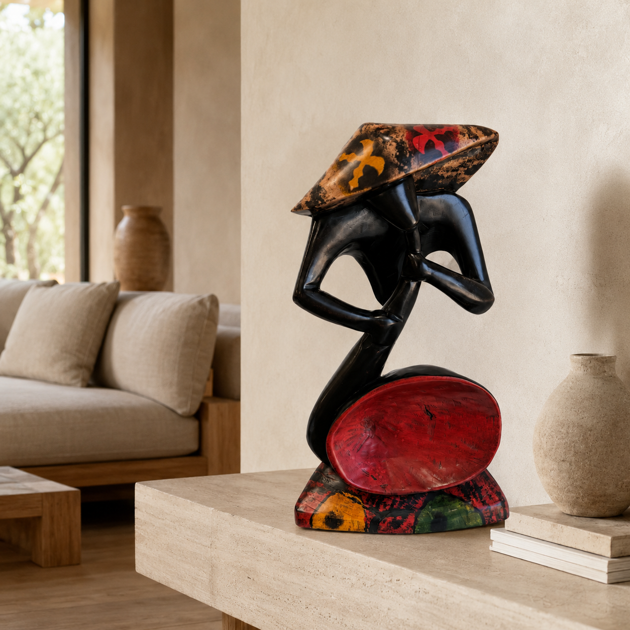 African  Musician Sculpture