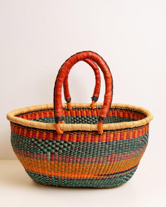 Afua Handwoven Bolga Market Basket