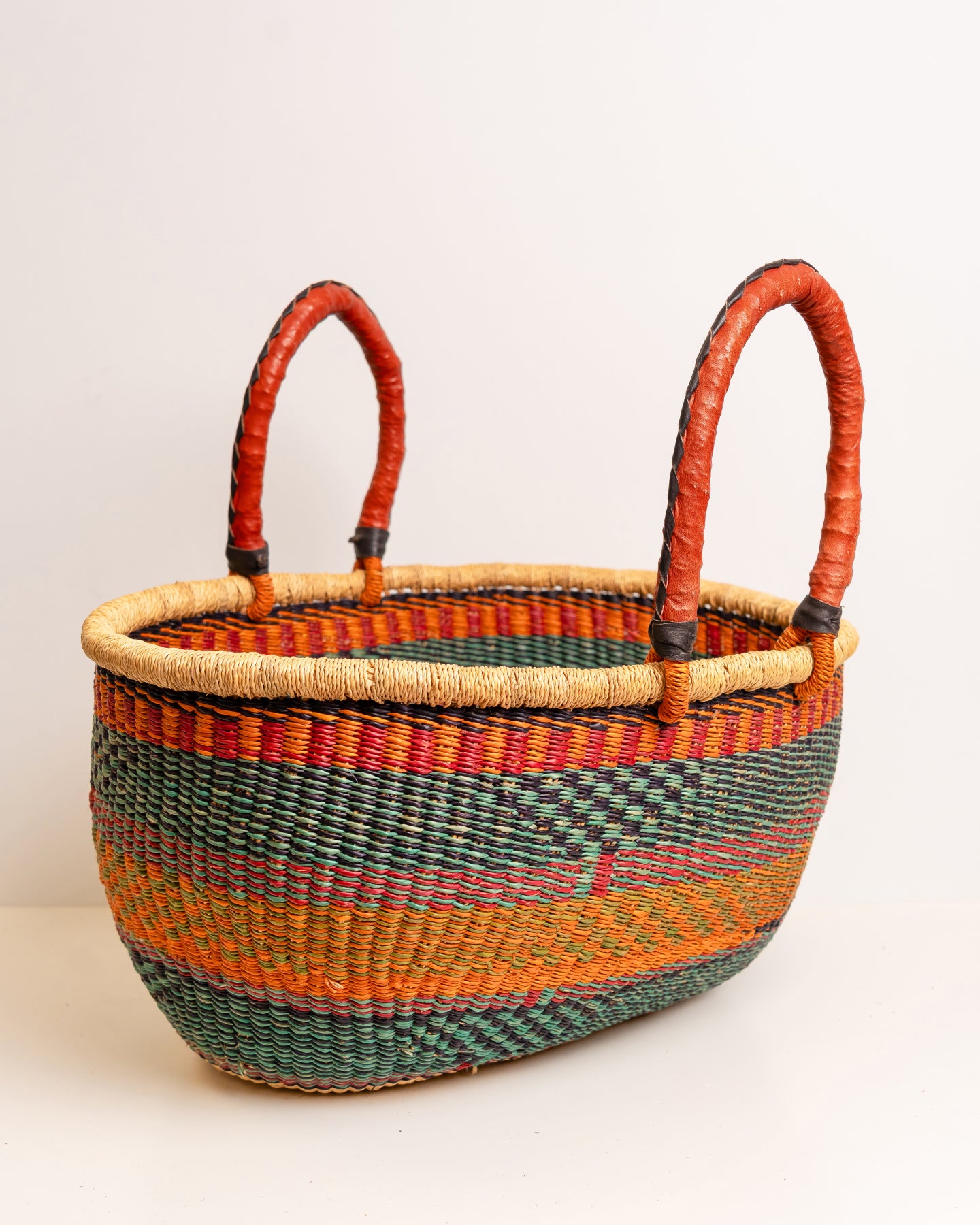 Afua Handwoven Bolga Market Basket