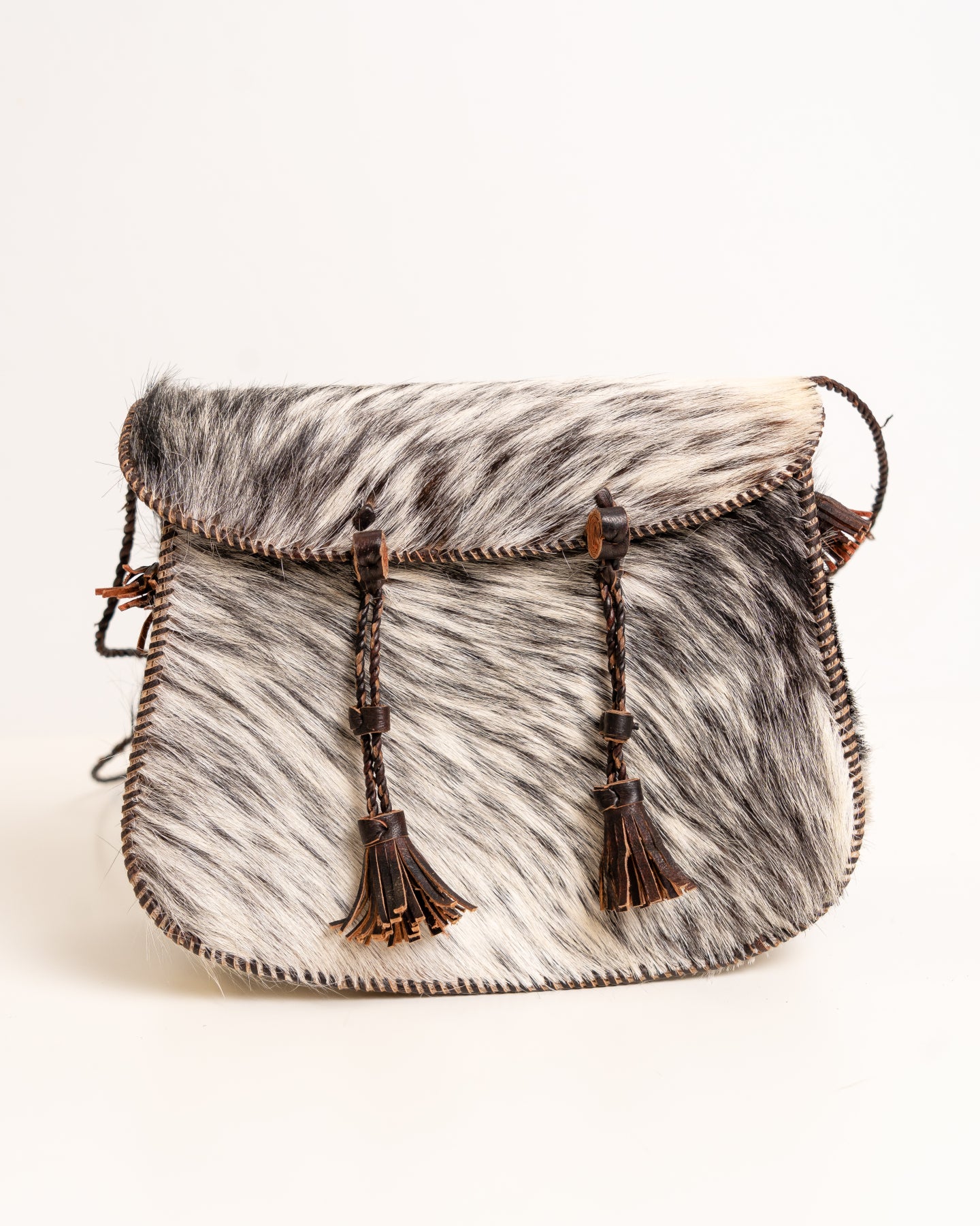 Bolga Cowhide Crossbody Bag – Handcrafted in Ghana