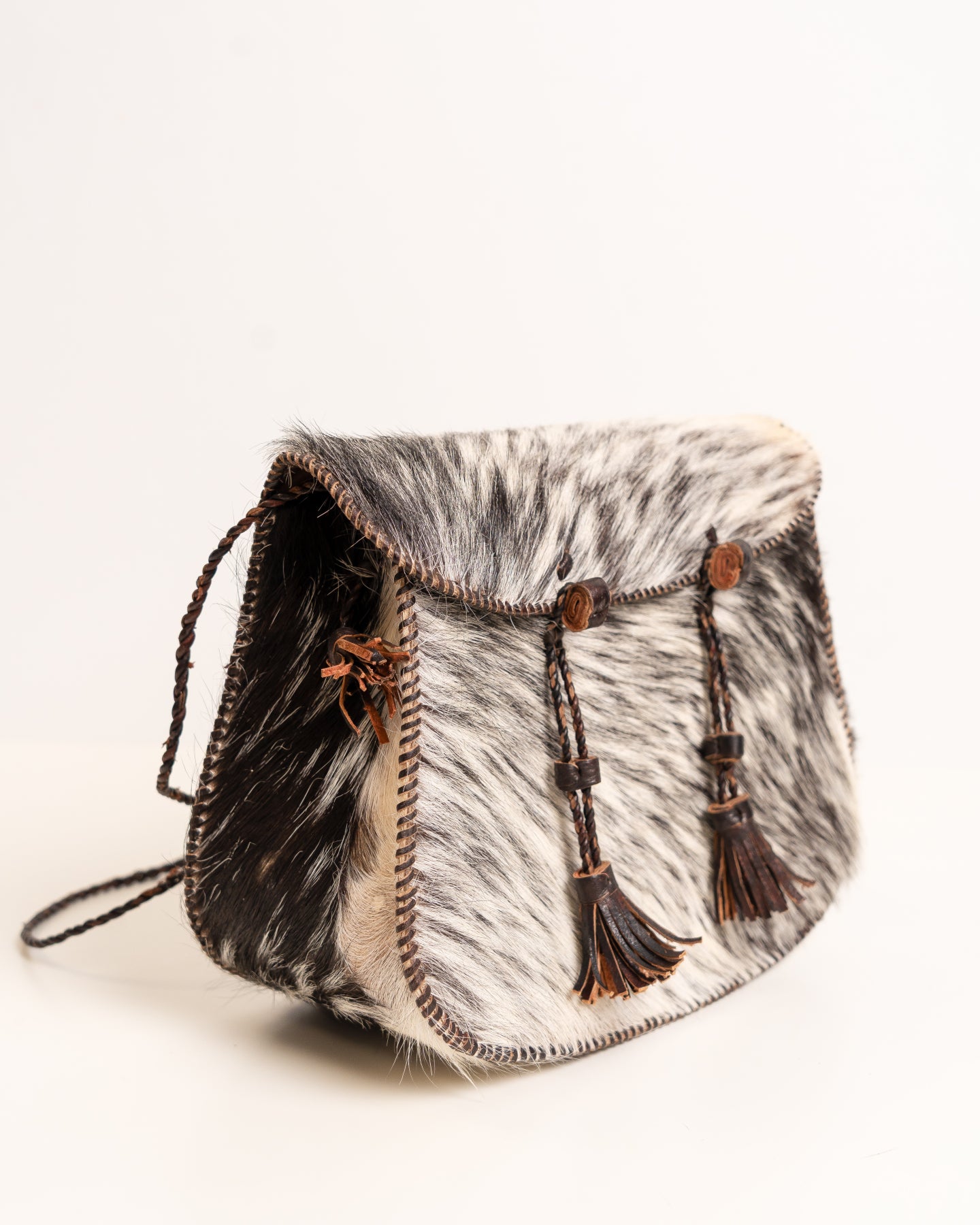 Bolga Cowhide Crossbody Bag – Handcrafted in Ghana