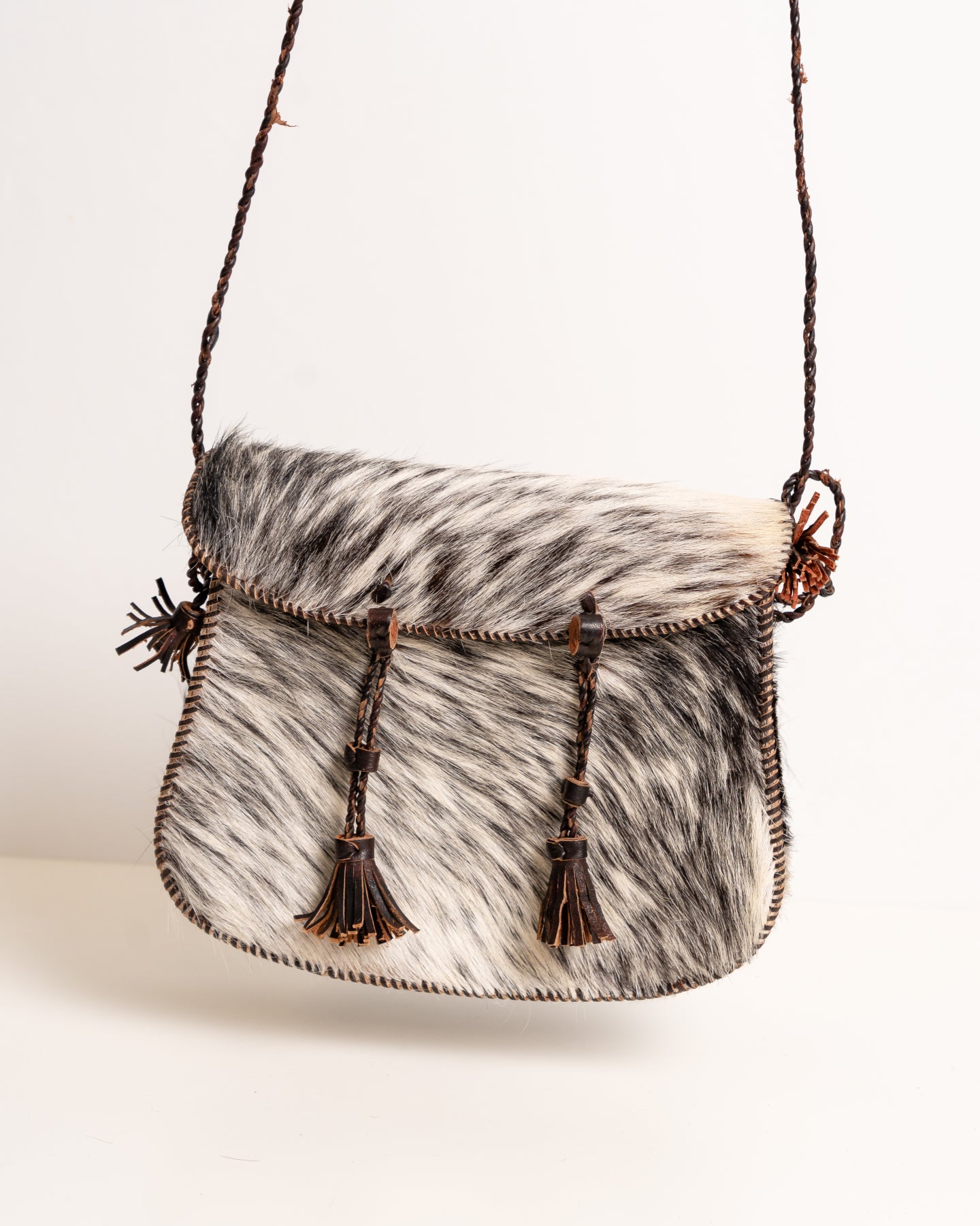 Bolga Cowhide Crossbody Bag – Handcrafted in Ghana