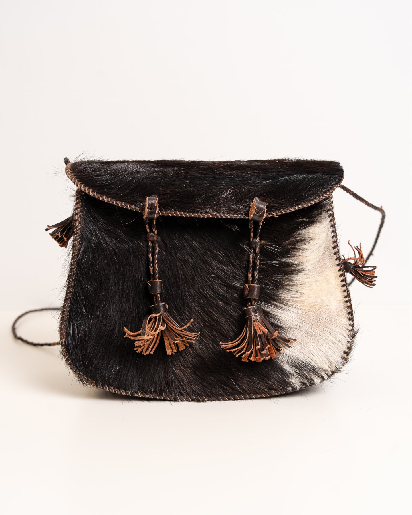 Bolga Cowhide Crossbody Bag – Handcrafted in Ghana