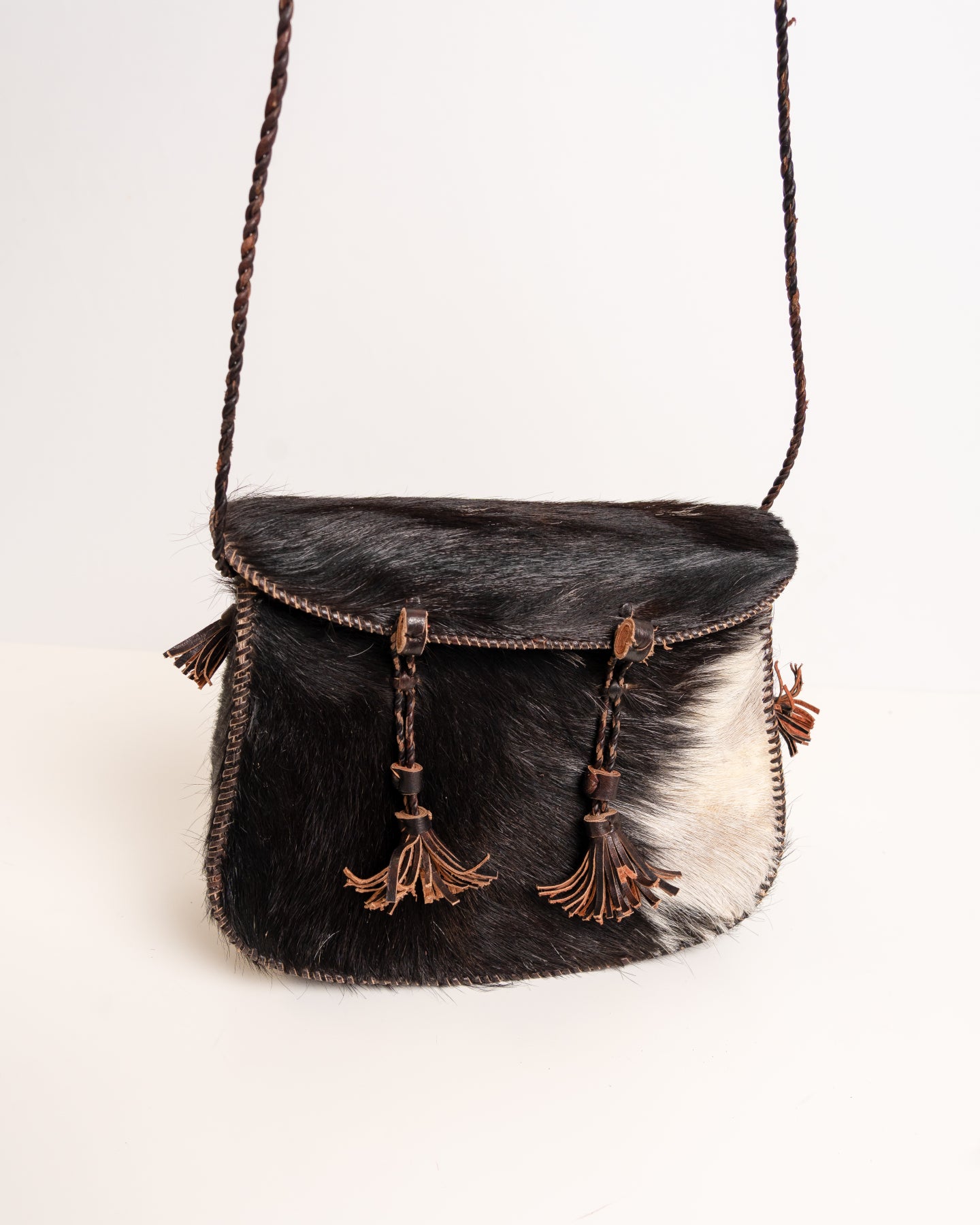 Bolga Cowhide Crossbody Bag – Handcrafted in Ghana