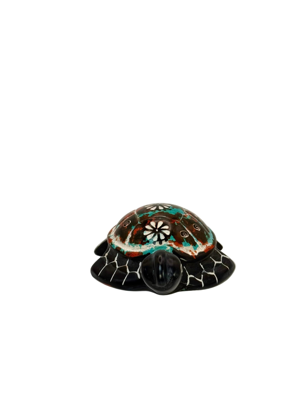African soapstone turtle figurine hand-painted — Kenyan artisan cultural decor and gifting