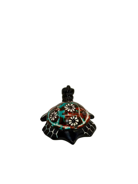 African Soapstone Turtle Figurine – Hand - Painted Cultural Decor for Home & Gifting - Nathez out of Africa