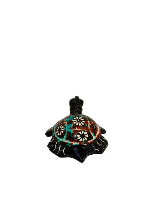 African soapstone turtle figurine hand-painted — Kenyan artisan cultural decor and gifting