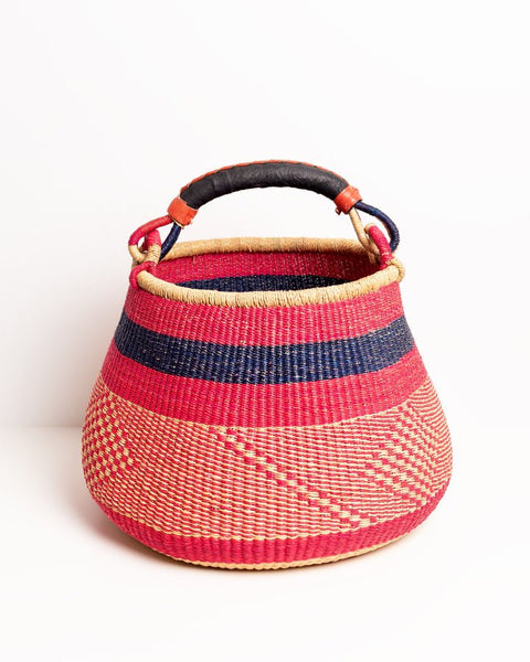 Ahoufe Pot - Shaped Handwoven Bolga Basket 0018 - Nathez out of Africa