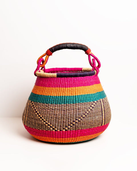 Ahoufe Pot - Shaped Handwoven Bolga Basket 0019 - Nathez out of Africa