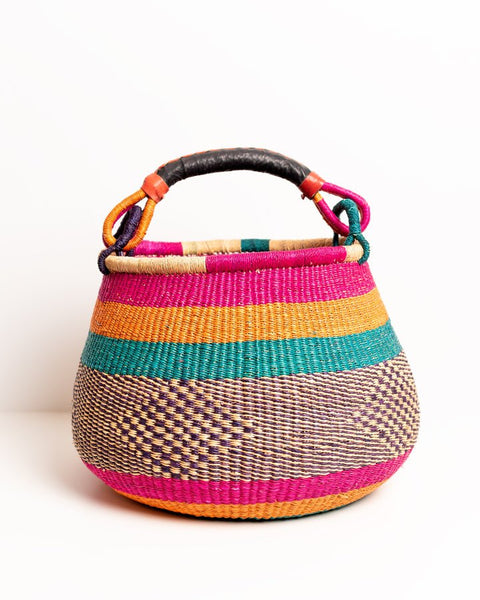 Ahoufe Pot - Shaped Handwoven Bolga Basket 0020 - Nathez out of Africa