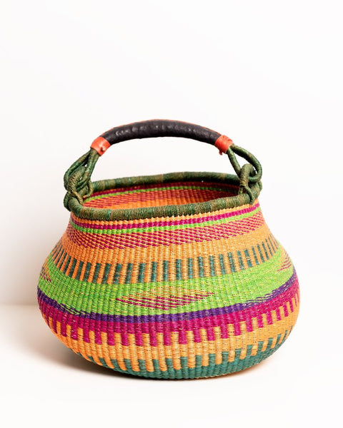 Ahoufe Pot - Shaped Handwoven Bolga Basket 0023 - Nathez out of Africa