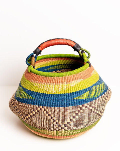 Ahoufe Pot - Shaped Handwoven Bolga Basket 0024 - Nathez out of Africa