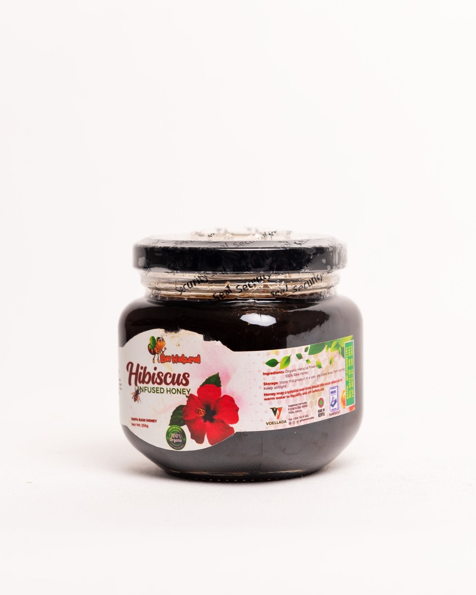 Bee Natural hibiscus infused raw honey from Kenya — natural unprocessed artisan honey