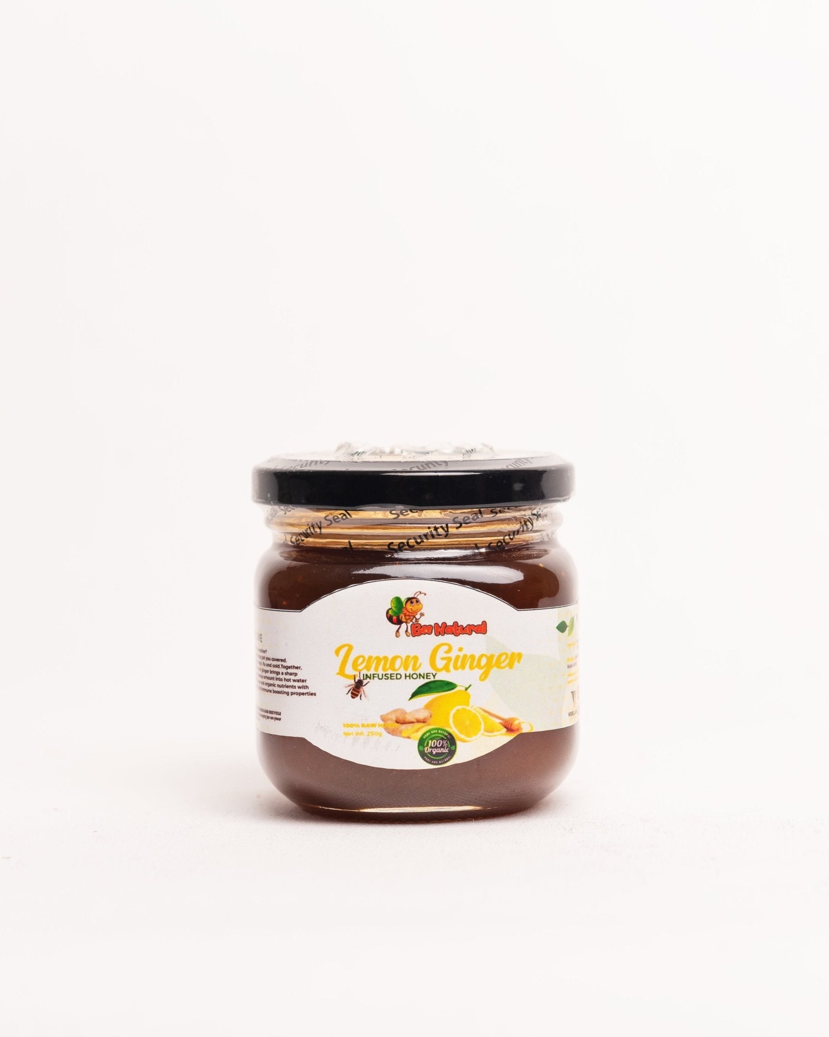 Bee Natural lemon ginger infused raw honey from Kenya — natural unprocessed artisan honey