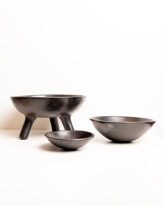 Blackened Baobab clay bowl small — handcrafted African artisan home decor